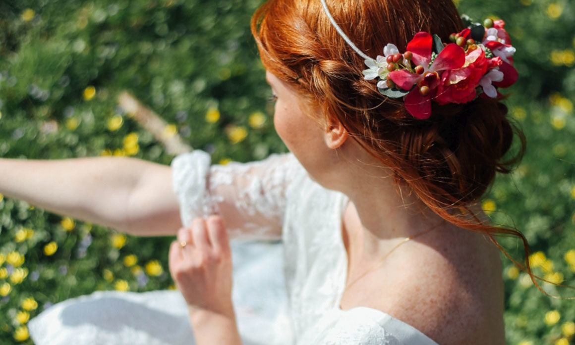 head band mariage fleur camaïeu rose headband fleuri rose élégant