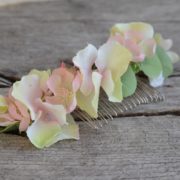 peigne fleurs mariage accessoire cheveux peigne de fleur pour mariage fleurs roses Colette Bloom