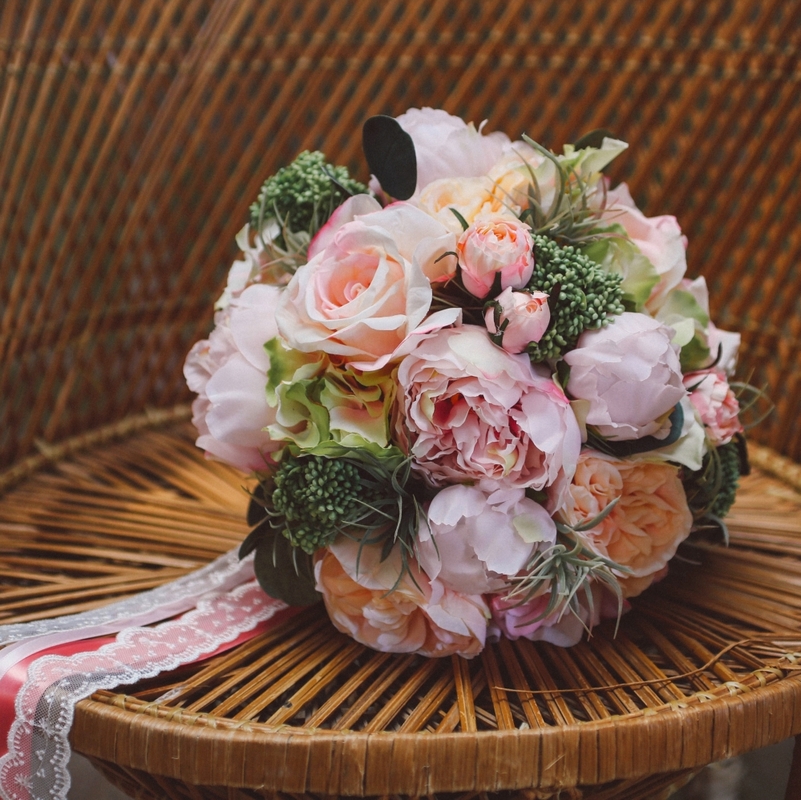 Bouquet de mariée sur mesure fleurs artificielles colette bloom