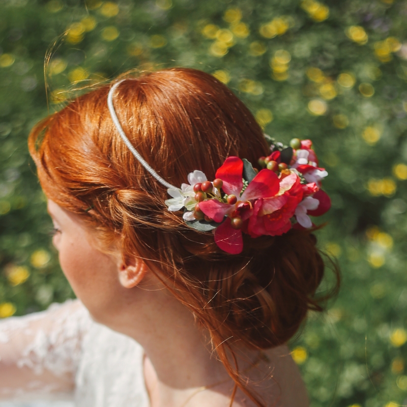 Headband serre-tête floral cheveux mariage shop colette bloom