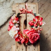 accessoire de tête fleurs mariage camaïeu de rose