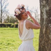 pastel hortensia marsala rose vintage dentelle chic coiffure mariée poétique wedding flower