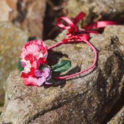 accessoire de tête mariage élégant pivoine fuchia orchidée rose hortensia mauve